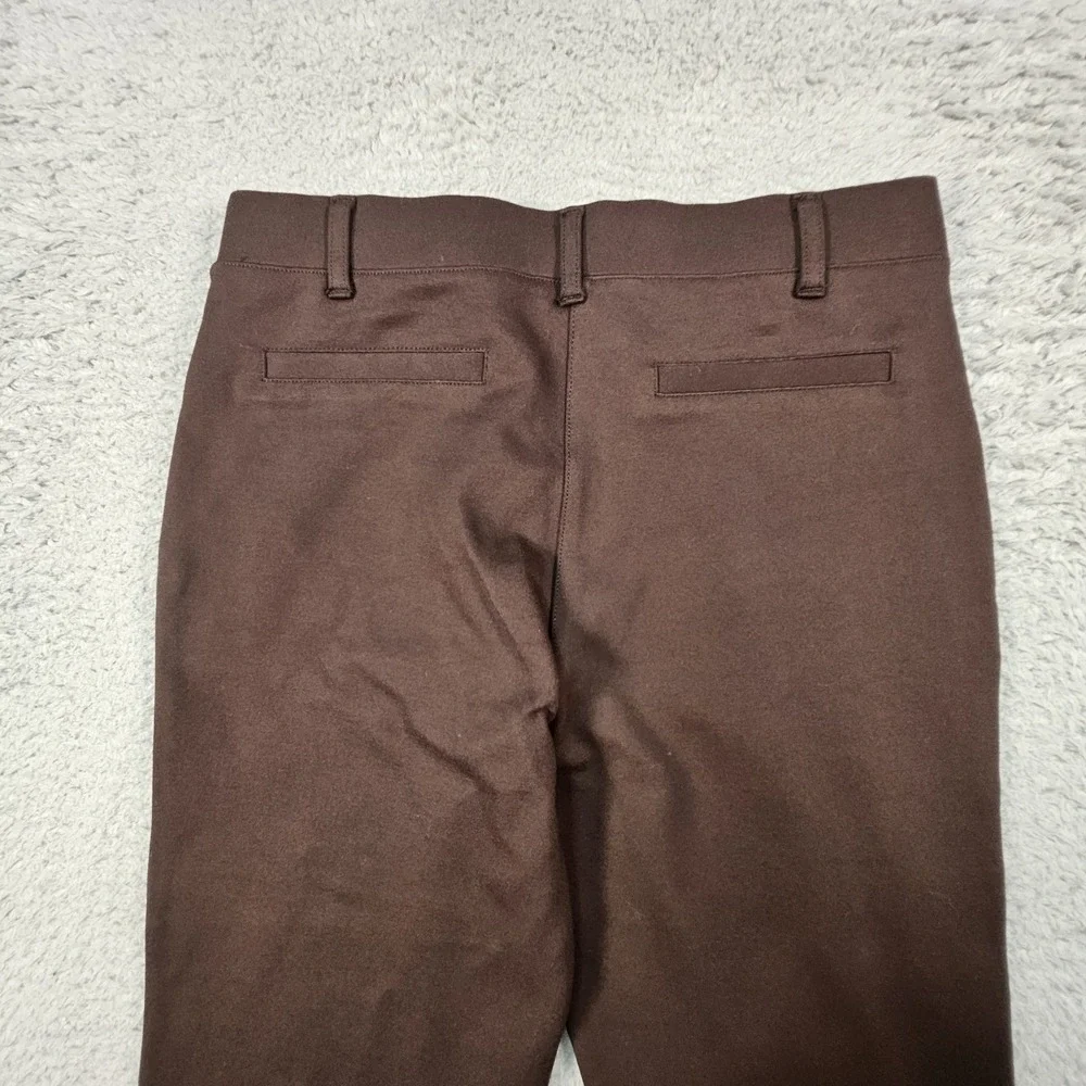 Quince Ultra Stretch Ponte Straight‎ Leg Pants Womens XS Brown Career Business